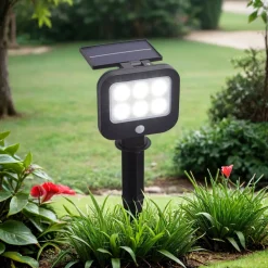 LED Gartenleuchte Erdspieß Solar IP44 verstellbar Schwarz