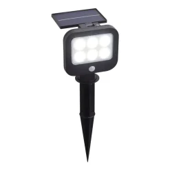 LED Gartenleuchte Erdspieß Solar IP44 verstellbar Schwarz