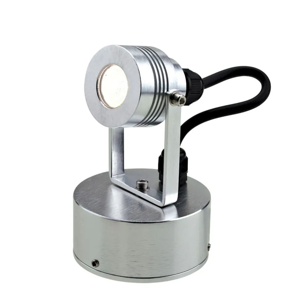 LED Gartenstrahler mit Kabel rund Aluminium IP54