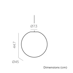 LED Hängelampe außen Farbwechsel 3000-6500K IP54 Ø 45 cm Kugel