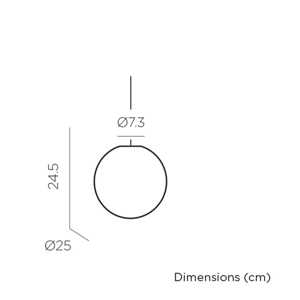 LED Hängelampe außen kabellos Dimmer Farbwechsel Ø 25 cm IP54