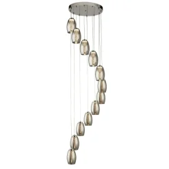 LED Hängelampe Chrom Rauchgrau 3000 K 1705 lm Metall