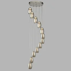 LED Hängelampe Chrom Rauchgrau 3000 K 1705 lm Metall