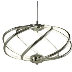 LED Hängelampe Metall D: 51 cm Chrom Weiß 3000 K 2417 lm