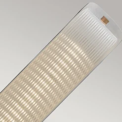 LED Hängelampe Metall Riffelglas L: 116,8 cm Modern in Messing