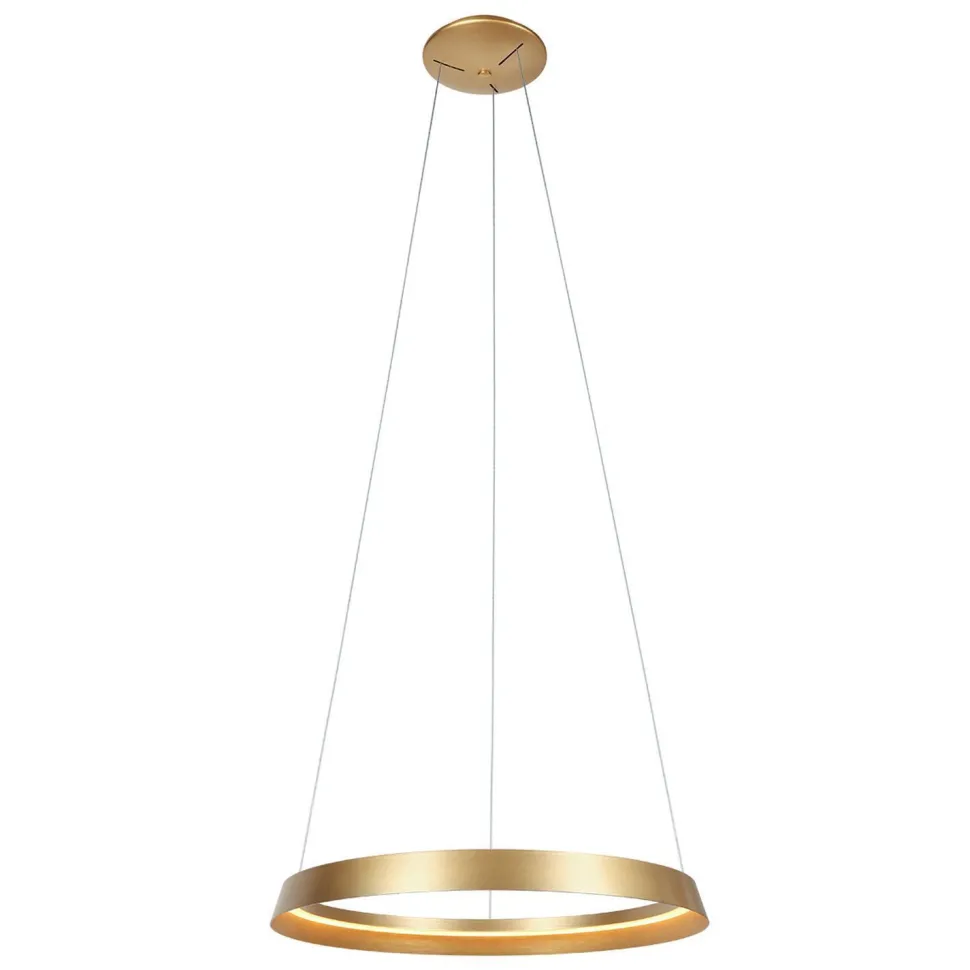 LED Hängelampe rund in Gold B:60 cm 50 W 2700 K elegant