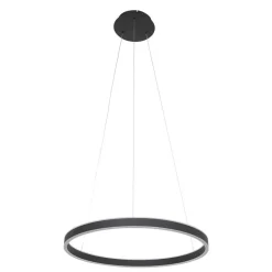 LED Hängelampe Schwarz Ø60 cm rund 42 W 2700 K stilvoll