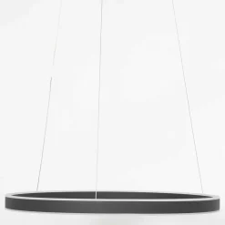 LED Hängelampe Schwarz Ø60 cm rund 42 W 2700 K stilvoll