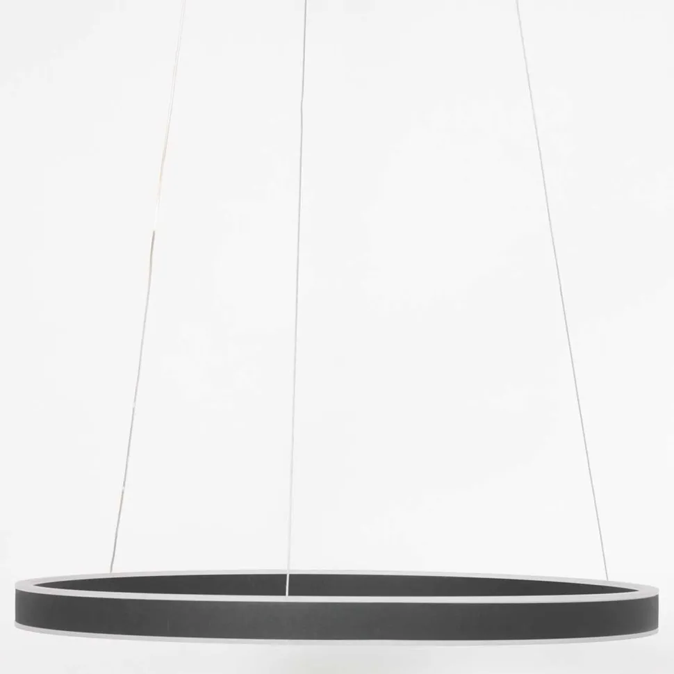 LED Hängelampe Schwarz Ø60 cm rund 42 W 2700 K stilvoll