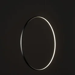 LED Hängelampe Schwarz 3000 K 660 lm Metall Ø 60 cm Ring