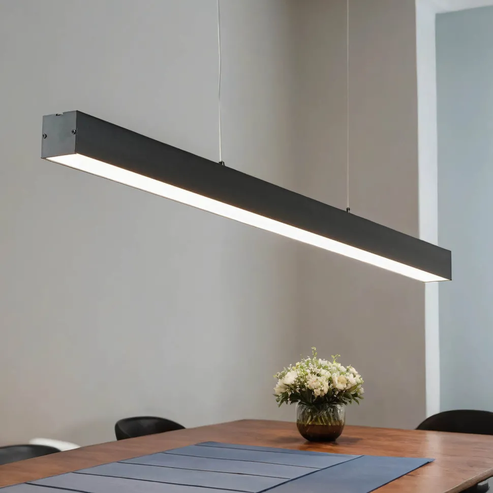 LED Hängelampe Schwarz Metall dimmbar L: 100 cm Modern
