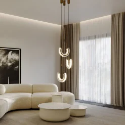 LED Hängeleuchte Aluminium Glas H: max. 186,5 cm 350 lm