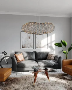 LED Hängeleuchte Draht L: 115 cm H: max. 120 cm Schwarz