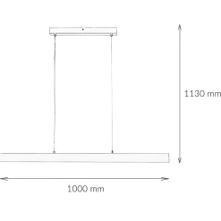 LED Hängeleuchte Metall Schwarz B: 100 cm 27W