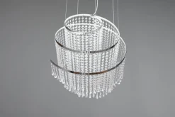 LED Hängeleuchte mit Fernbedienung dimmbar Chrom Acryl