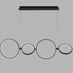 LED Hängeleuchte Schwarz Weiß B: 109 cm groß 3000 K