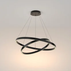 LED Kronleuchter Aluminium 3000 K warmweißes Licht rund