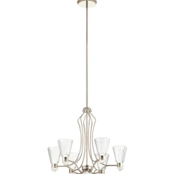 LED Kronleuchter Glas Metall IP44 B: 71,1 cm Bad Wohnzimmer