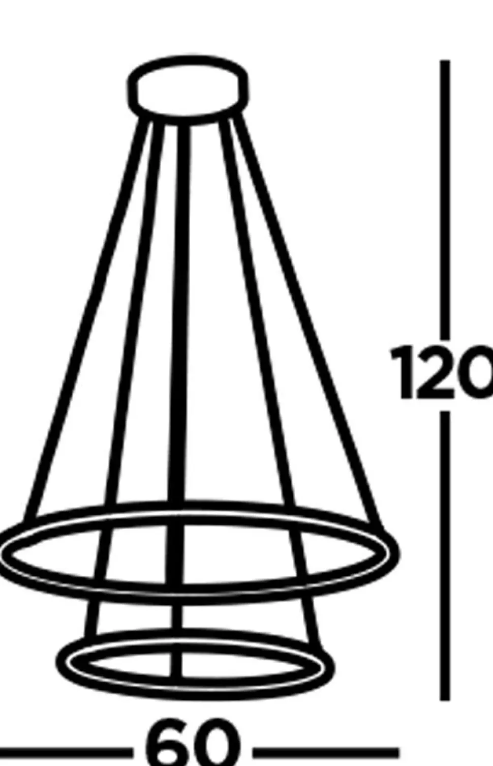 LED Kronleuchter Schwarz matt Weiß 3000 K Ø 59 cm