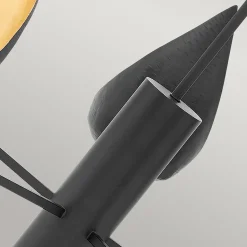 LED Kronleuchter Schwarz Gold Weiß Ø 91,4 cm verstellbare Höhe