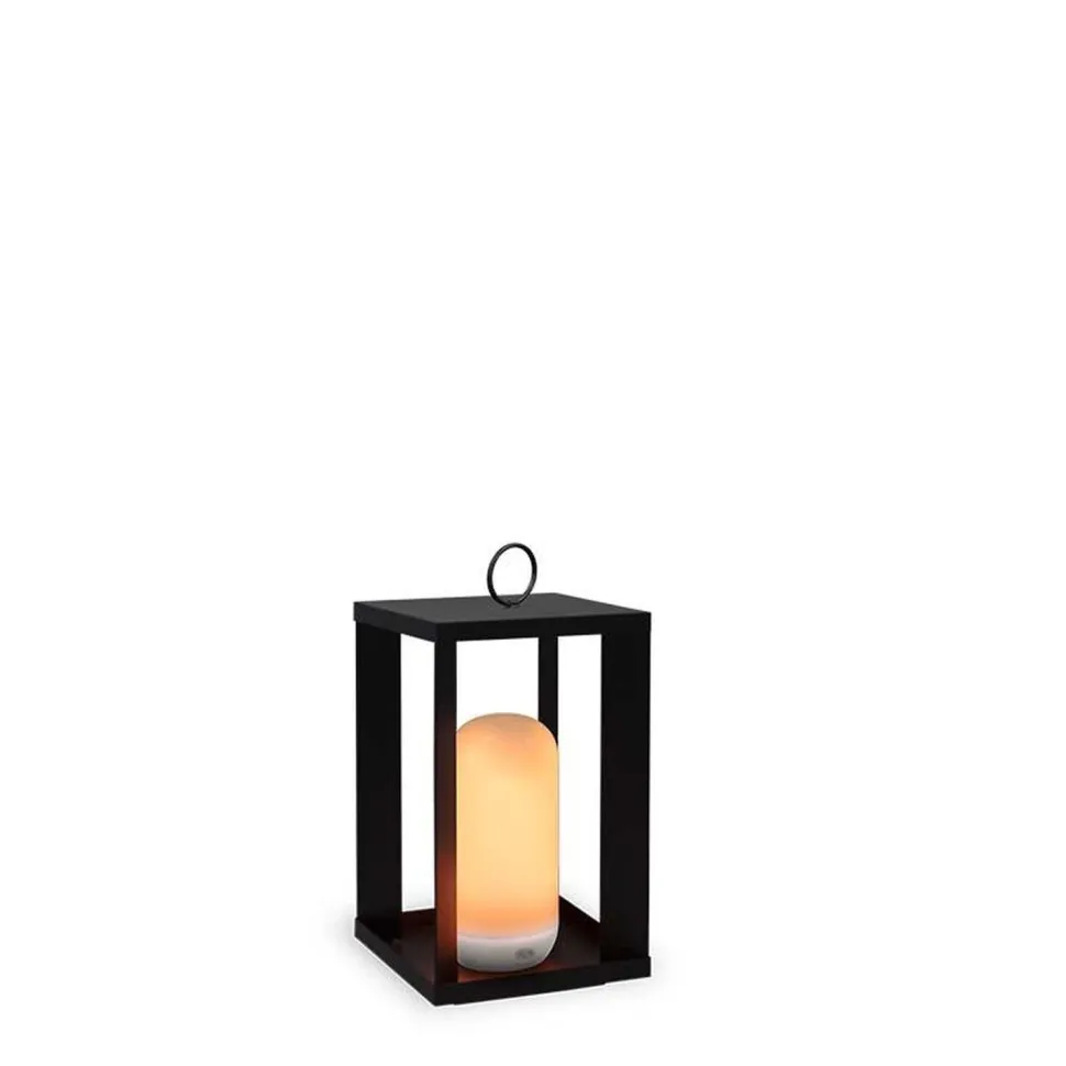 LED Laterne Akku Dimmer Fernbedienung H: 30 cm IP54 kabellos