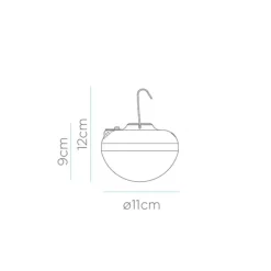 LED Leuchtmittel Akku USB Haken Magnet Ø 11 cm Fernbedienung CHERRY