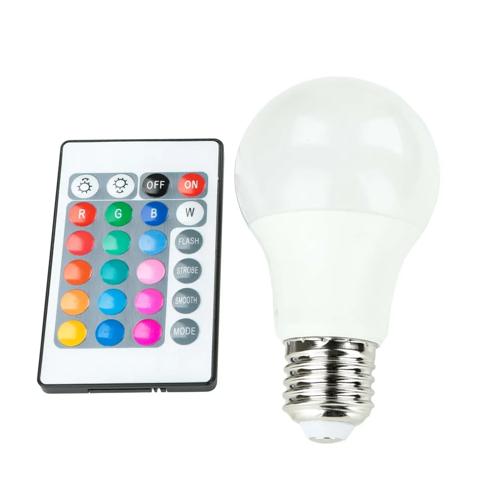 LED Leuchtmittel E27 Farbwechsel Dimmer Fernbedienung 9,7W - LM117
