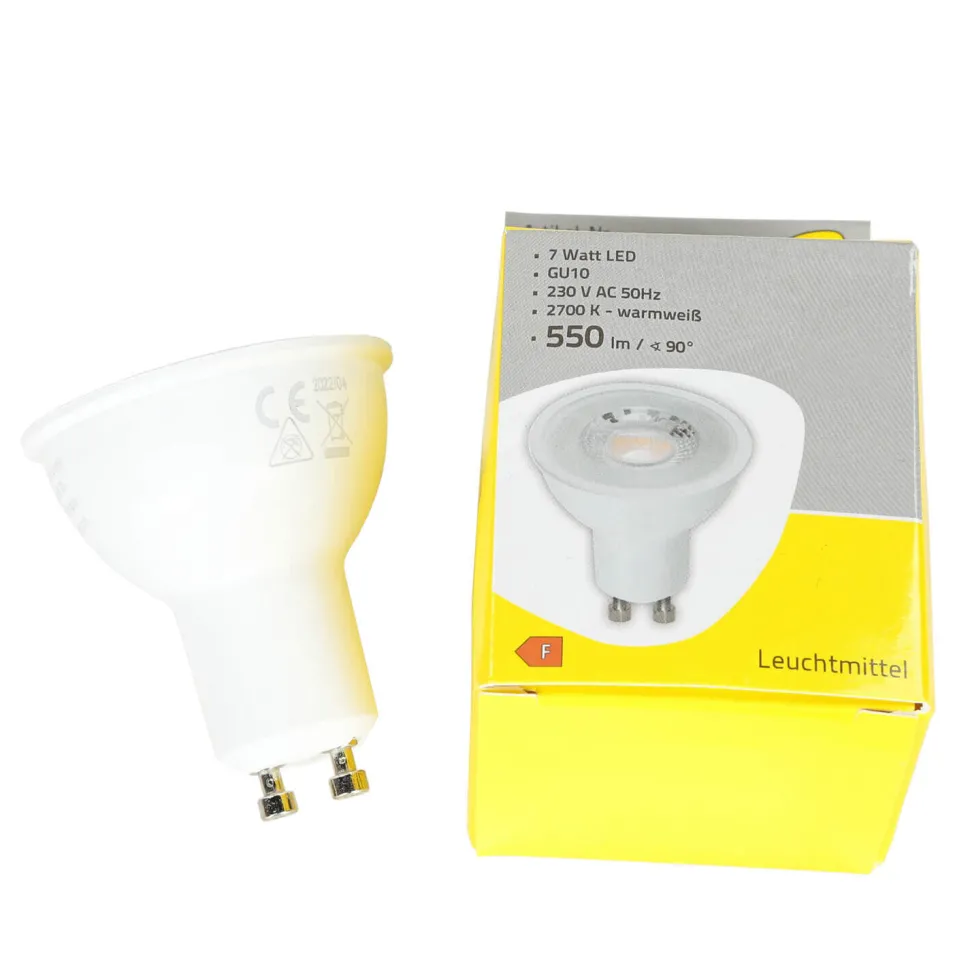 LED Leuchtmittel GU10 7 Watt 2700 K 550 lm Strahler - LM050