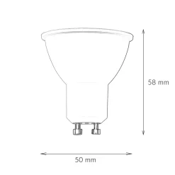 LED Leuchtmittel GU10 Fassung 3 Watt 3000 K 260 lm - LM10048