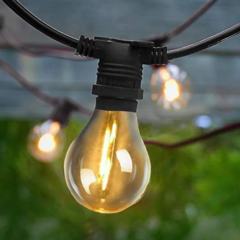 LED Lichterkette außen 2700 K Schwarz IP44 Modern