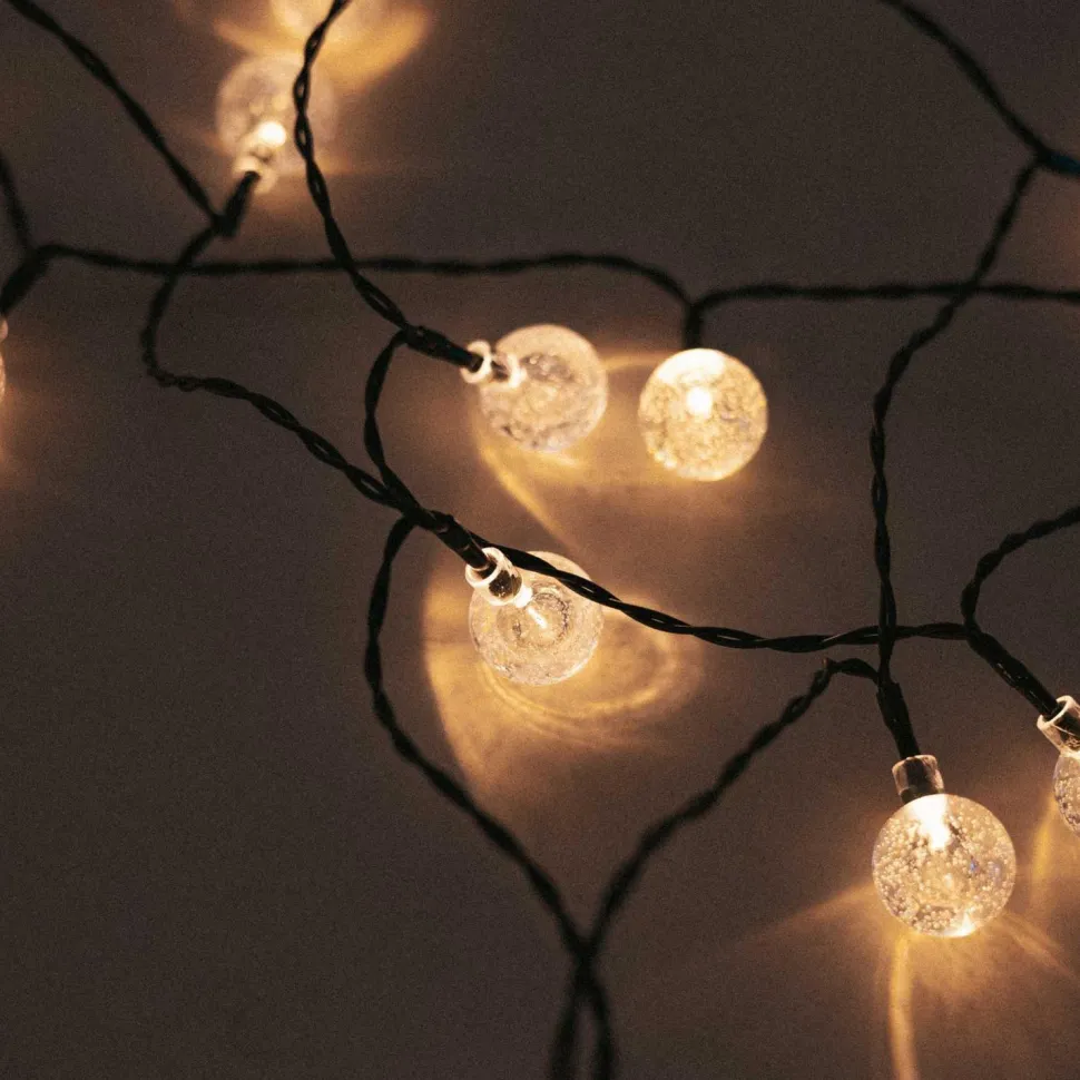 LED Lichterkette außen Solar IP44 266,6 cm lang 1800 K