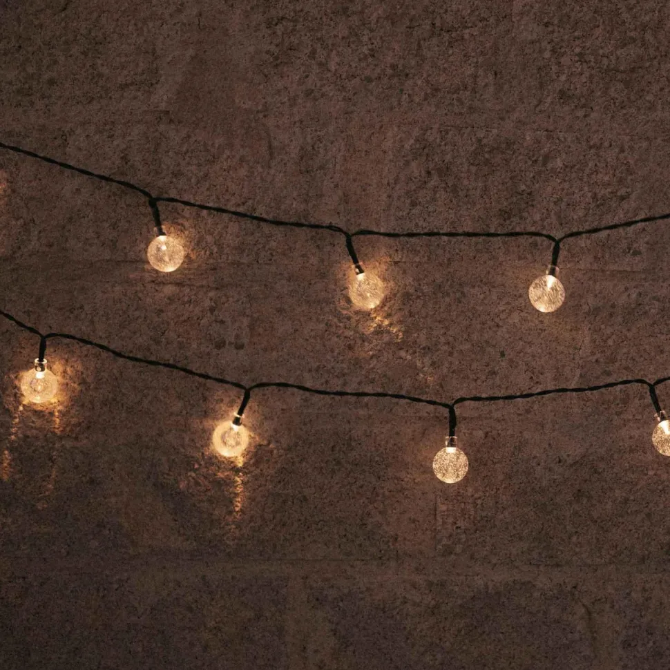 LED Lichterkette außen Solar IP44 266,6 cm lang 1800 K