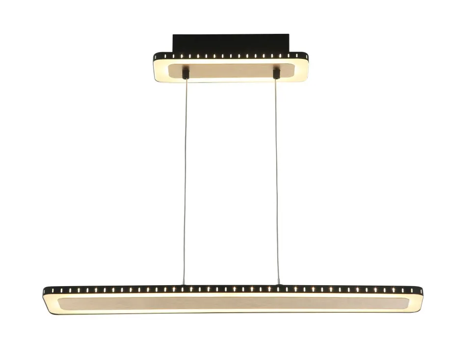 LED Pendelleuchte Aluminium Gold Schwarz 3000 K 70 cm