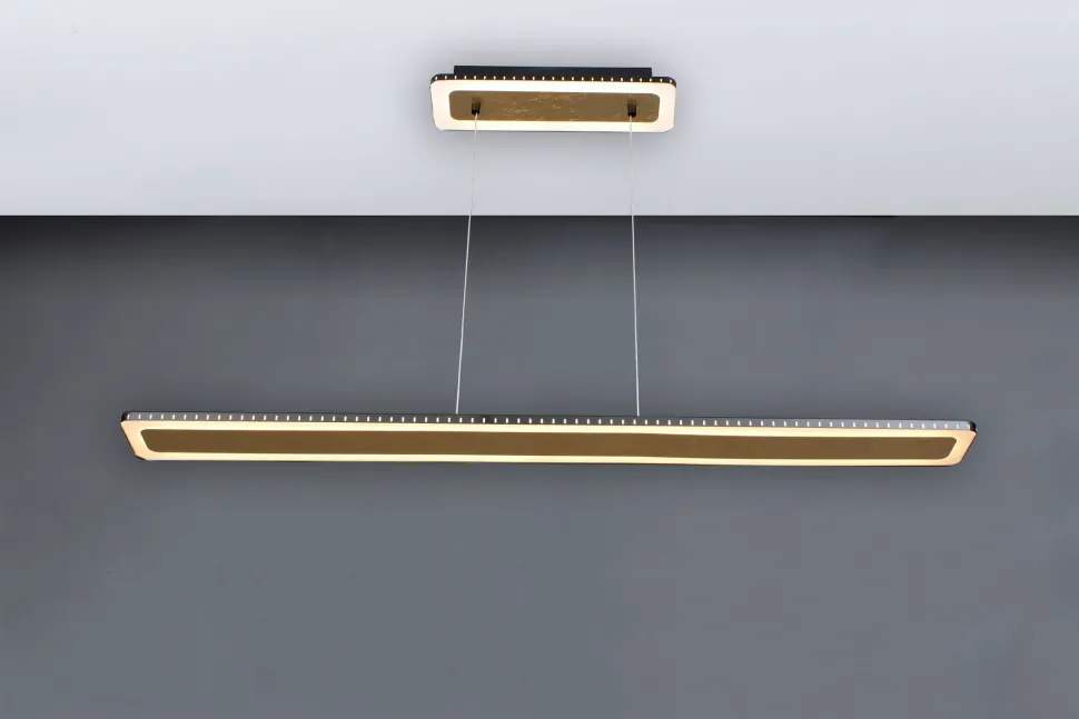 LED Pendelleuchte Aluminium Gold Schwarz 3000 K 120 cm
