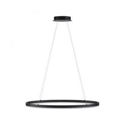 LED Pendelleuchte Anthrazit oval 3000 K L:80 cm dimmbar