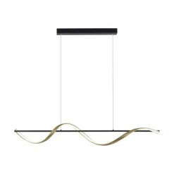 LED Pendelleuchte Anthrazit Messing Fernbedienung 24 W