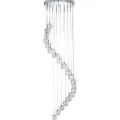 LED Pendelleuchte Glas Metall B:45 cm 3 W 20-flammig