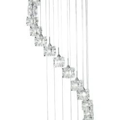 LED Pendelleuchte Glas Metall B:45 cm 3 W 20-flammig