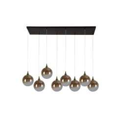 LED Pendelleuchte Glaskugeln 107 cm 3000 K 8-flammig