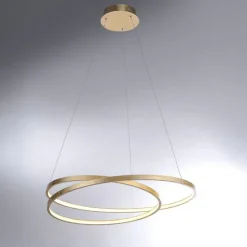 LED Pendelleuchte in Blattgold L:72 cm 3000 K dimmbar