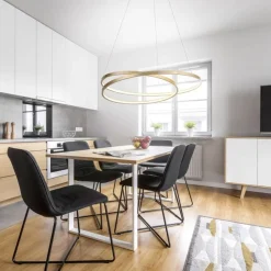 LED Pendelleuchte in Blattgold L:72 cm 3000 K dimmbar