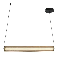 LED Pendelleuchte in Gold Schwarz Metall 26 W 92 cm