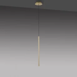 LED Pendelleuchte in Messing Metall Ø2,5 cm 4 W dimmbar