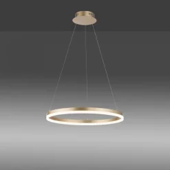 LED Pendelleuchte in Messing dimmbar 3000 K Ø60 cm Ring