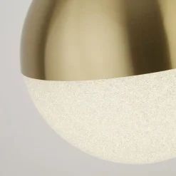 LED Pendelleuchte Kugel Ø 25 cm H: max. 1,5 cm Glas Metall