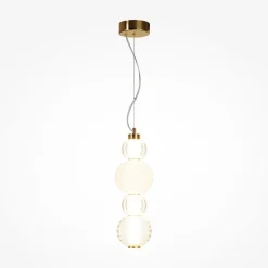 LED Pendelleuchte Metall Glas B: 14,7 cm H: max. 169 cm