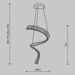 LED Pendelleuchte Metall warmweiß 3000 K 3300 lm Modern
