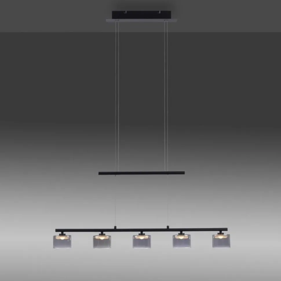 LED Pendelleuchte Rauchglas blendarm 80 cm lang 20 W