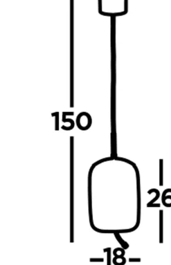 LED Pendelleuchte schmal Ø 18 cm H: max. 1,5 m verstellbar
