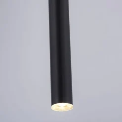 LED Pendelleuchte Schwarz Metall Ø2,5 cm rund dimmbar